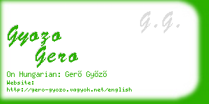 gyozo gero business card